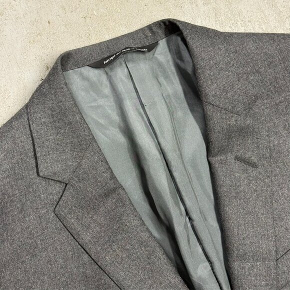 Coppley Suit Super 140s Flannel Wool Grey Made in Canada 40 R 34x32 - Picture 5 of 15